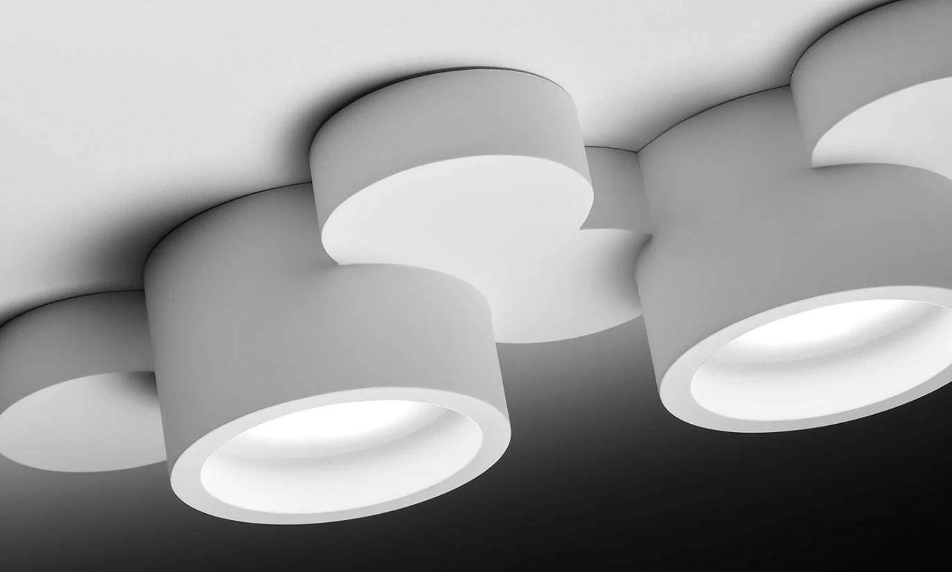 Spot en saillie Spot en saillie CHIO-3L plâtre Sforzin Lumisign