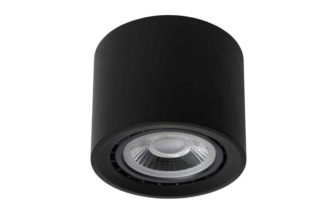 Spot en saillie Spot en saillie FEDLER rond noir LED Dim to warm Lucide Lumisign