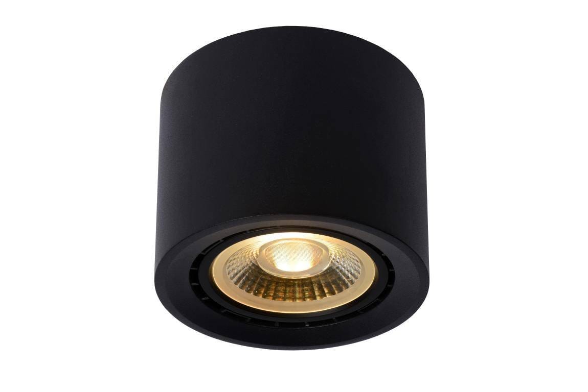 Spot en saillie Spot en saillie FEDLER rond noir LED Dim to warm Lucide Lumisign