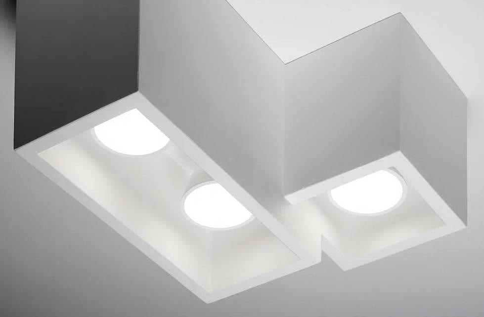 Spot en saillie Spot en saillie HERAEA-3L plâtre Sforzin Lumisign