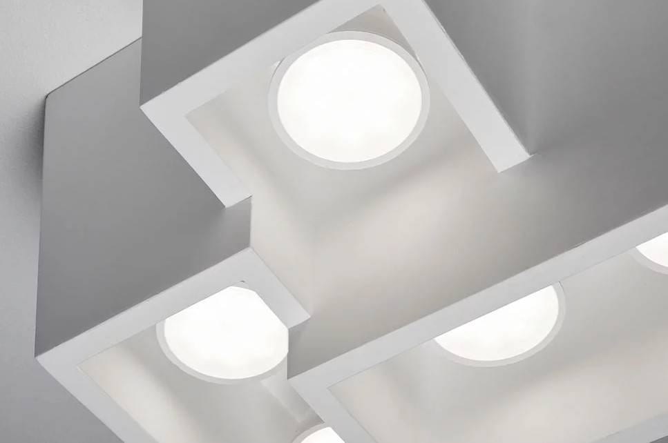 Spot en saillie Spot en saillie HERAEA-5 plâtre Sforzin Lumisign