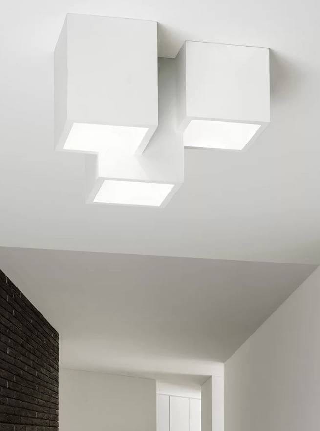 Spot en saillie Spot en saillie HERAEA-GU10-3 plâtre Sforzin Lumisign