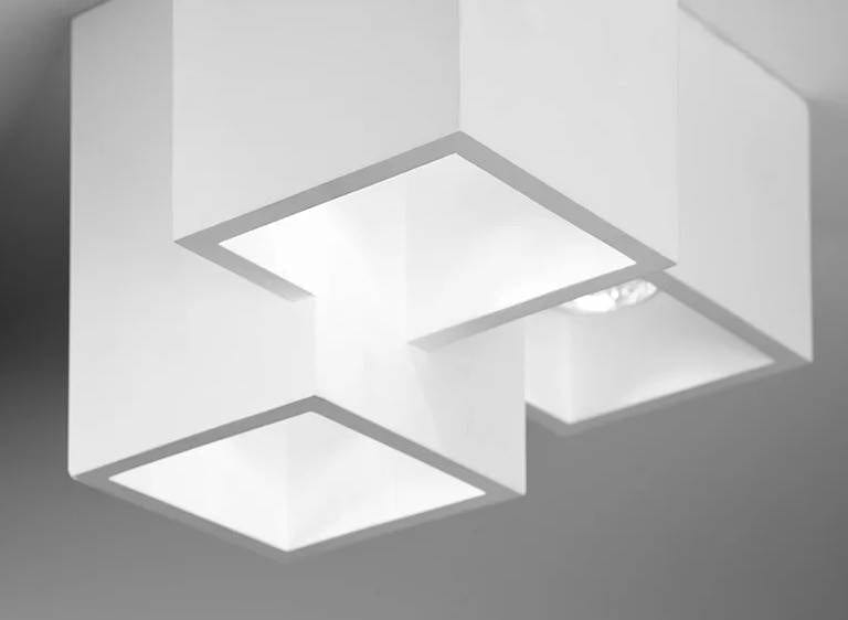 Spot en saillie Spot en saillie HERAEA-GU10-3 plâtre Sforzin Lumisign