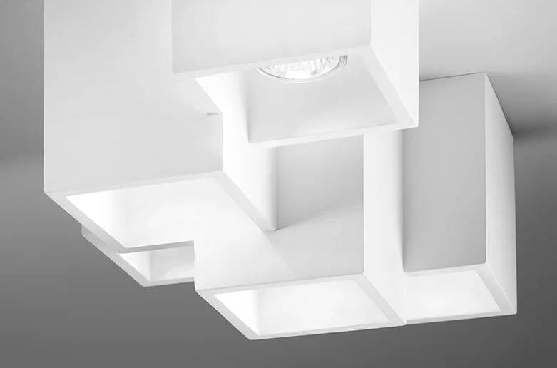 Spot en saillie Spot en saillie HERAEA-GU10-5 plâtre Sforzin Lumisign