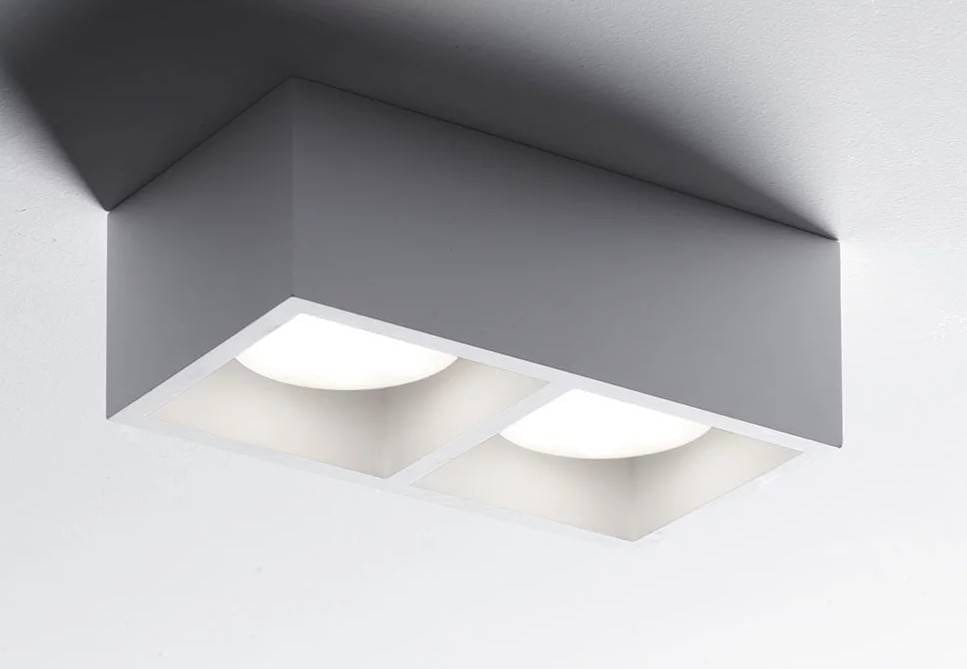 Spot en saillie Spot en saillie MYLASA-2 plâtre Sforzin Lumisign