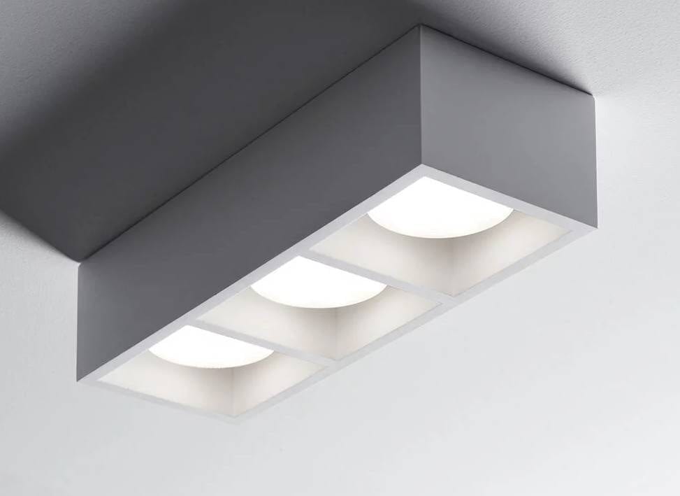 Spot en saillie Spot en saillie MYLASA-3 plâtre Sforzin Lumisign