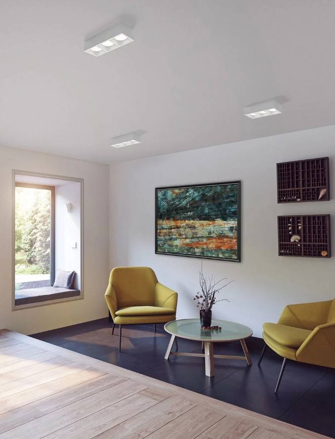 Spot en saillie Spot en saillie MYLASA-3 plâtre Sforzin Lumisign