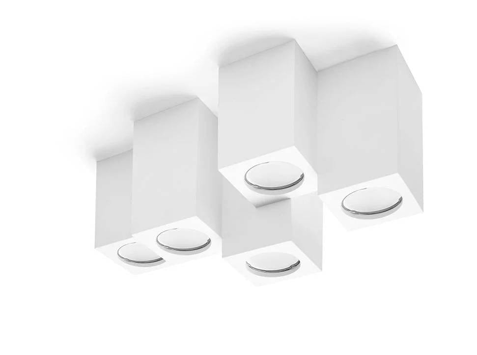 Spot en saillie Spot en saillie PELLA-5 plâtre Sforzin Lumisign