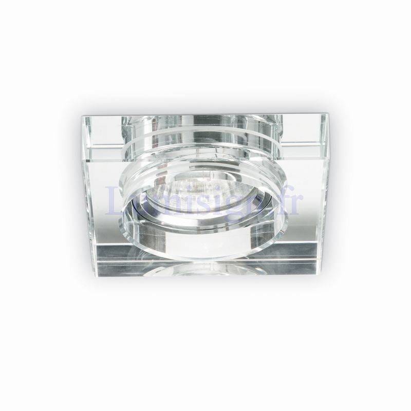 Spot encastrable Spot encastrable carré en verre BLUES transparent Idéal-lux Lumisign