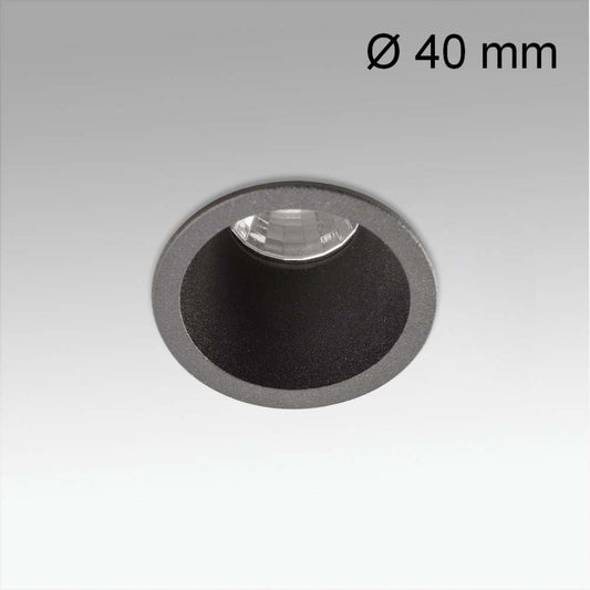 Spot encastrable petit diamètre Spot encastrable FOX LED 5W Ø 40 mm noir Faro Lumisign