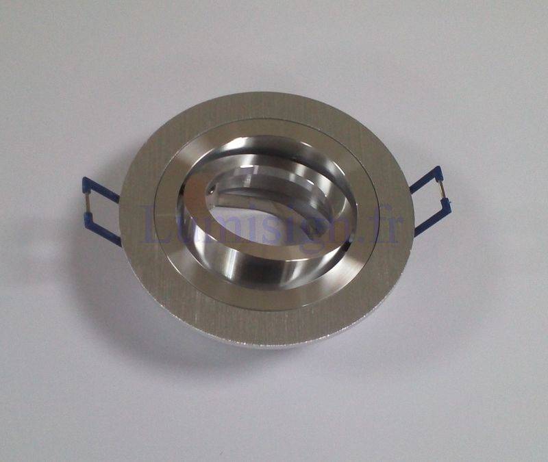 Spot encastrable Spot encastrable orientable alu brossé rond Miidex Lumisign