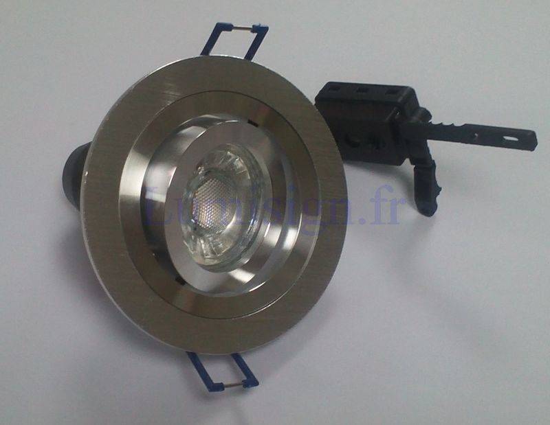 Spot encastrable Spot encastrable orientable alu brossé rond Miidex Lumisign