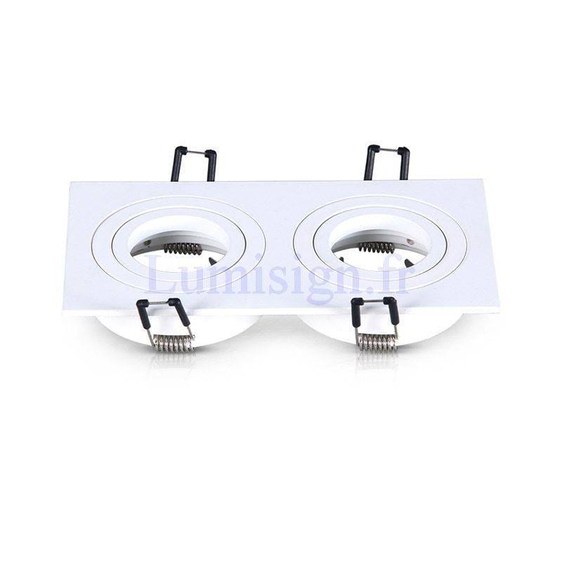 Spot encastrable Spot encastrable orientable double blanc Miidex Lumisign