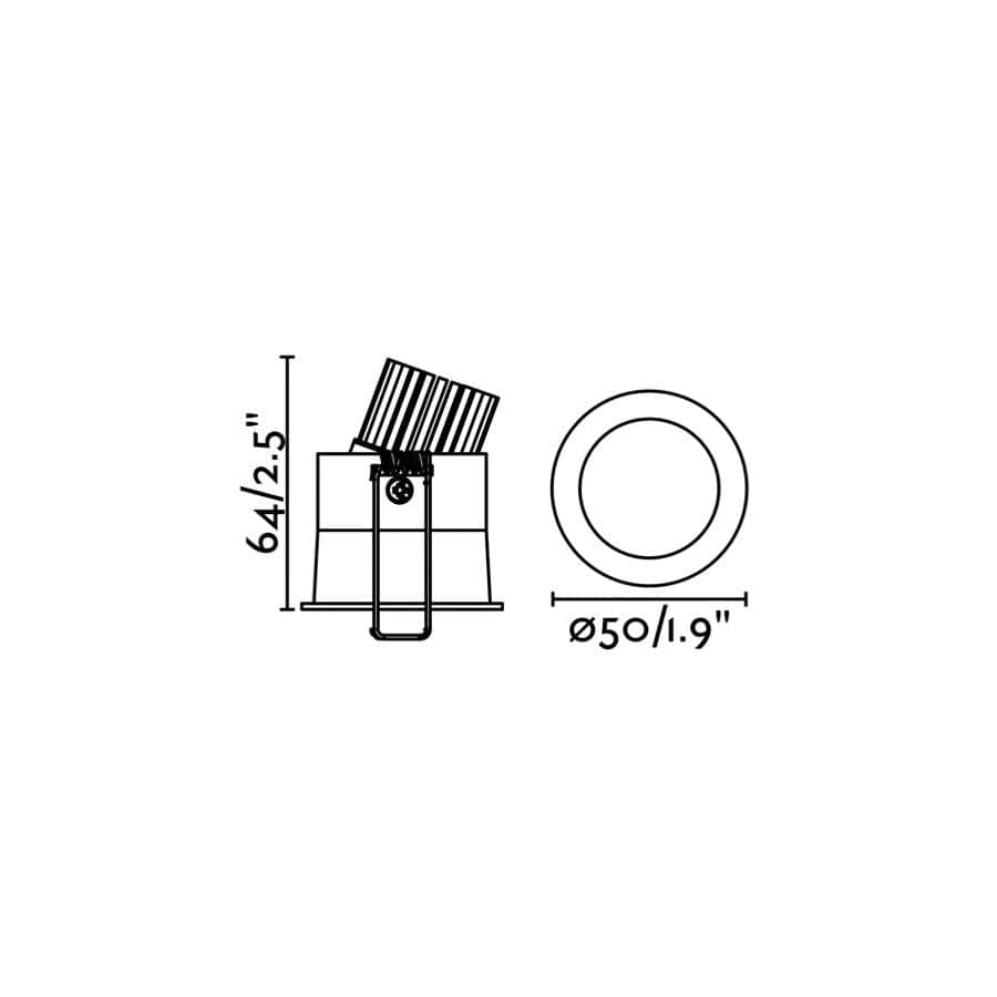 Spot encastrable Spot encastrable orientable FOX Ø 50 mm LED 5W noir Faro Lumisign