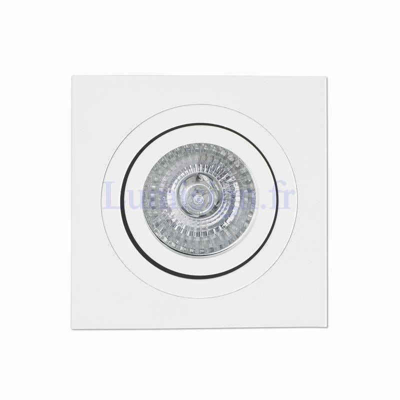 Spot encastrable Spot encastrable orientable RADON-1 carré blanc pour ampoule GU10 220V Faro Lumisign