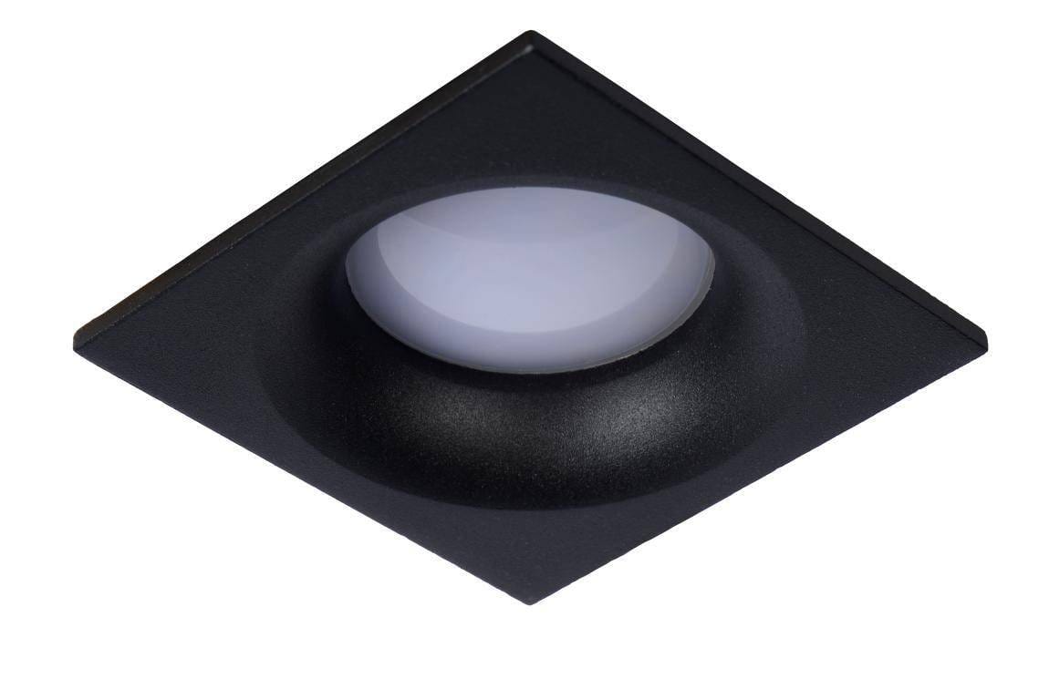 Spot encastrable Spot encastrable salle de bain ZIVA noir carré IP44 Lucide Lumisign