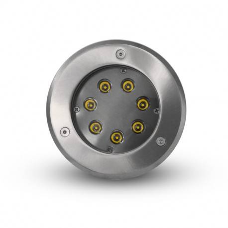Spot sol Spot LED sol extérieur rond 7 watts 4000K angle 38° inox 316 IP67 Miidex Lumisign