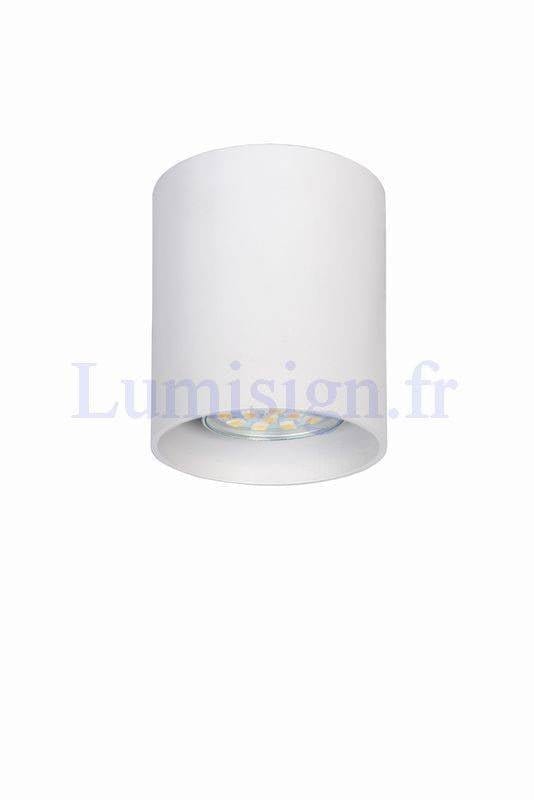 Spot en saillie Spot plafond saillie BODI rond blanc Lucide Lumisign