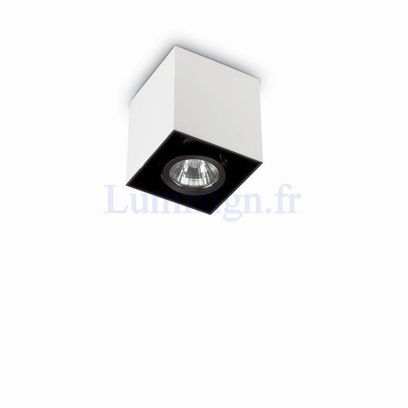 Spot en saillie Spot saillie MOOD GU10 carré blanc Idéal-lux Lumisign