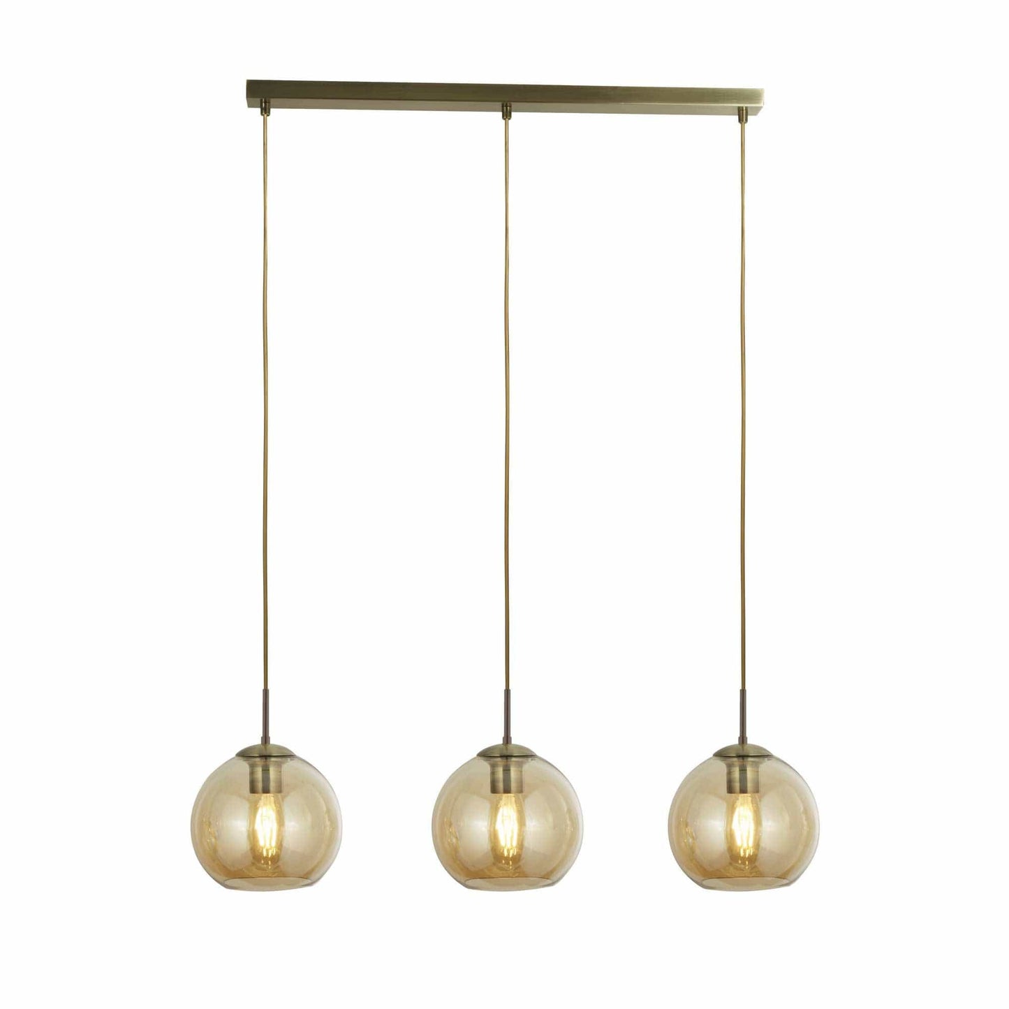 Suspension Suspension BALLS-3 verre ambré Marque Searchlight Lumisign
