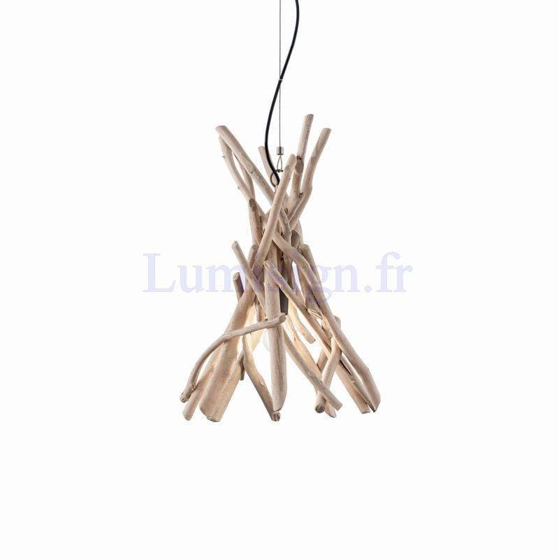 Suspension Suspension DRIFTWOOD-SP1 bois naturel Idéal-lux Lumisign