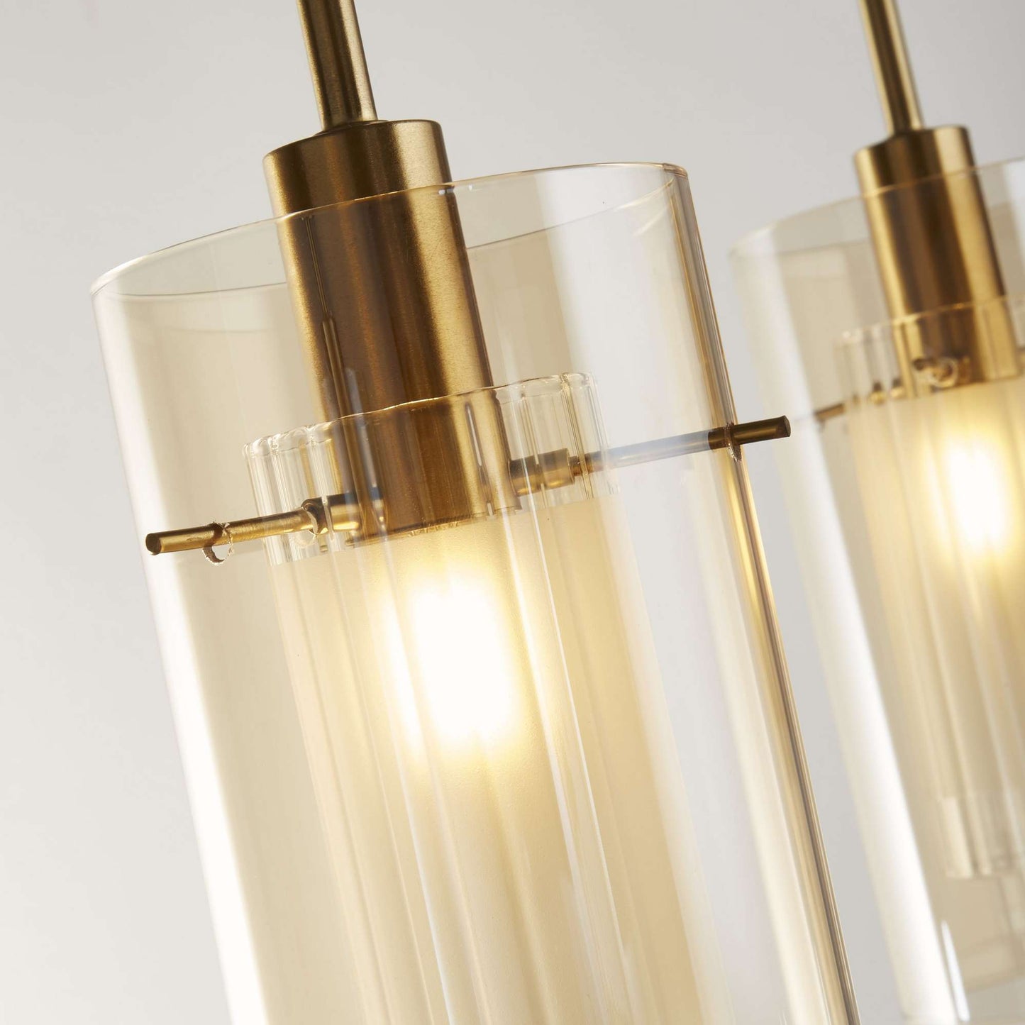 Suspension Suspension DUO-III 3 lampes champagnes Marque Searchlight Lumisign