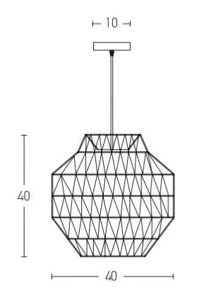 Suspension Suspension en corde Zambelis réf 20236 Ø 40 cm Zambelis Lumisign