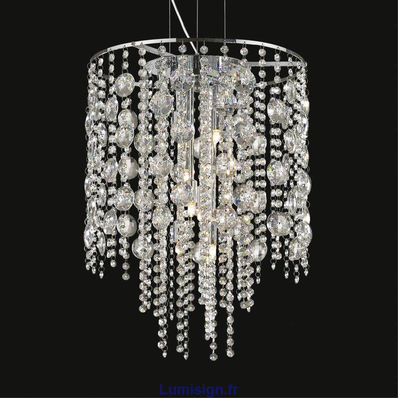 Suspension Suspension EVASONE-8 cristal Idéal-lux Lumisign