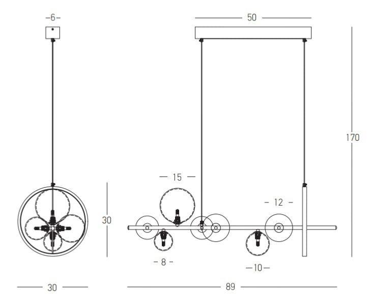 Suspension Suspension LED Zambelis 22063 noire Zambelis Lumisign