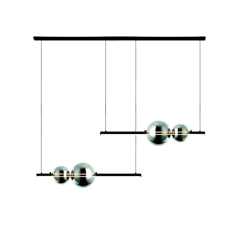 Suspension Suspension LED Zambelis 22234 noir et verre fumé Zambelis Lumisign