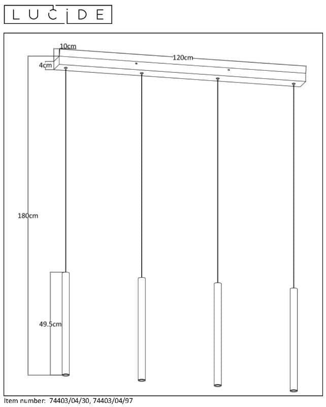 Suspension LORENZ noire vendor-unknown Lumisign