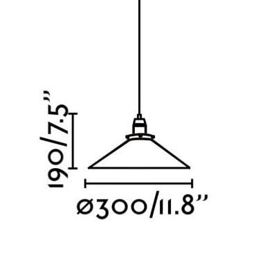 Suspension Suspension MARLIN-7L or vieilli et noir Faro Lumisign
