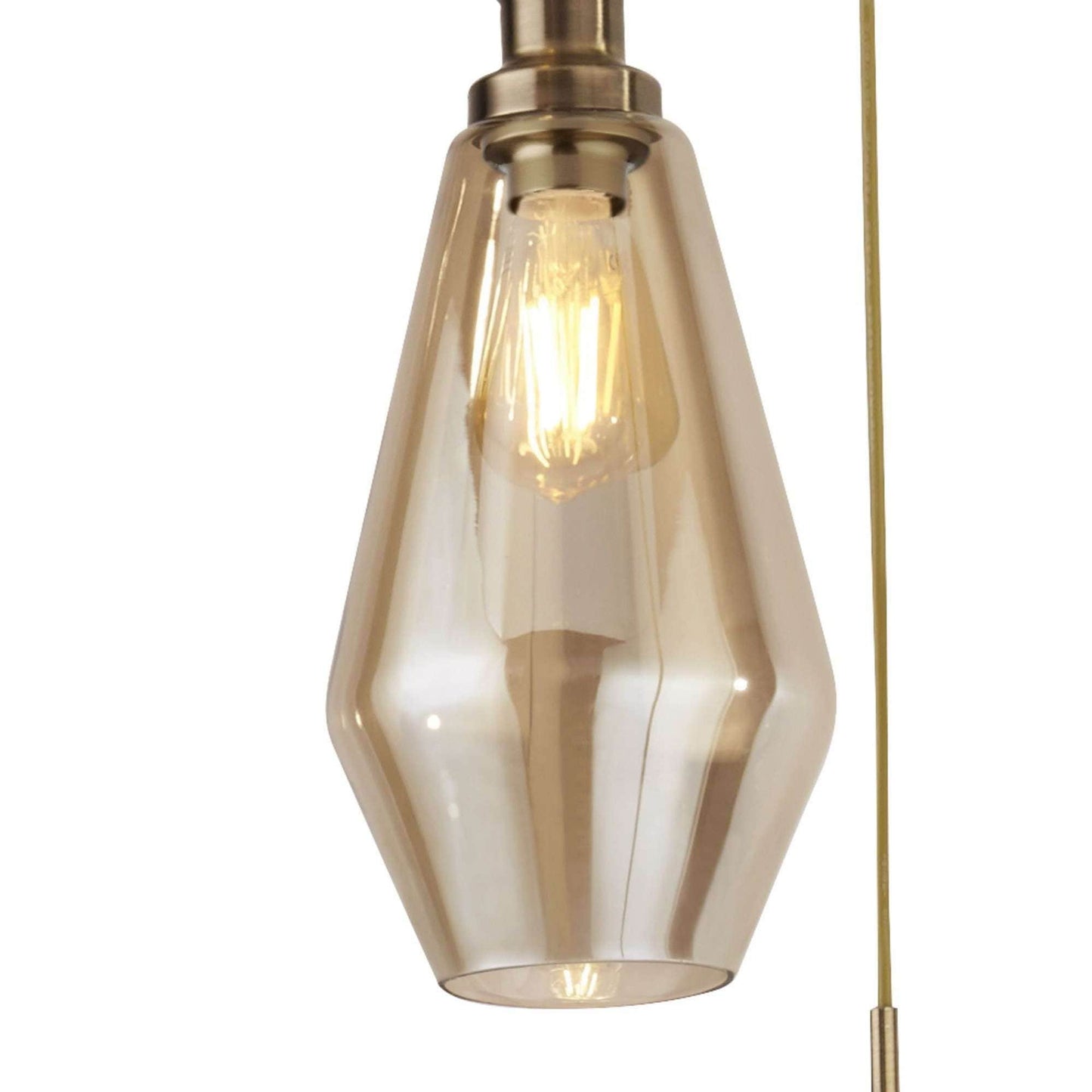 Suspension Suspension MIA 3 lampes verre ambré Marque Searchlight Lumisign
