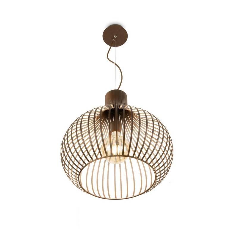 Détail Suspension ONION marron effet métallique D38