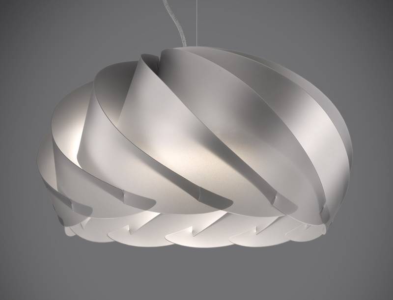 Suspension Suspension polilux HALF Ø 26, 42 ou 55 cm argent Linéa-Zéro Lumisign