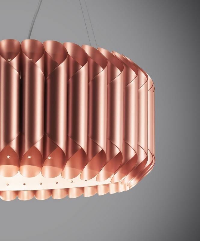 Suspension Suspension polilux LOUISE Ø 50 ou 60 cm cuivre Linéa-Zéro Lumisign