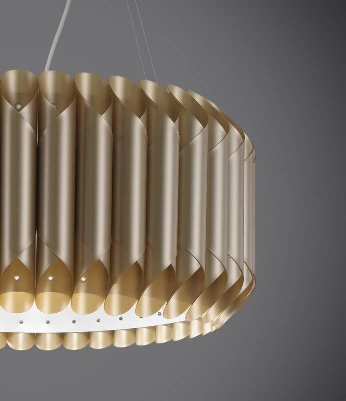 Suspension Suspension polilux LOUISE Ø 50 ou 60 cm or Linéa-Zéro Lumisign
