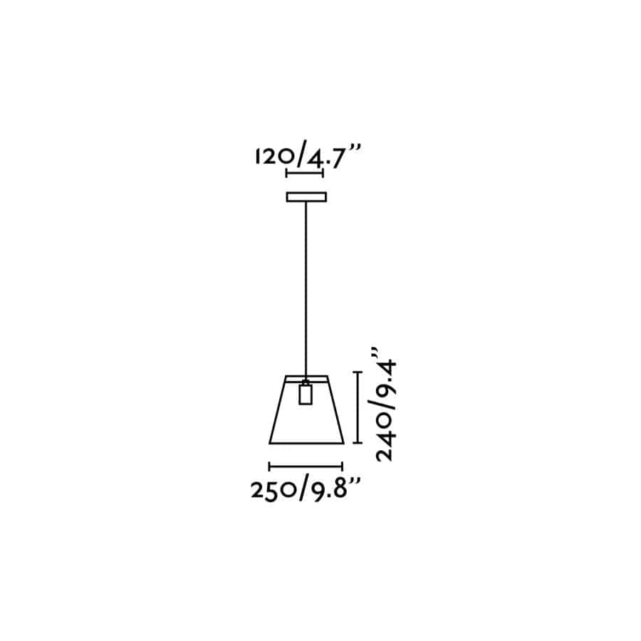 Suspension Suspension ROSE acier noir et verre Faro Lumisign