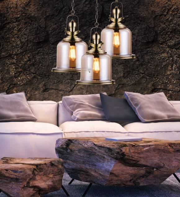 Suspension Suspension Zambelis-16106 bronze et verre Zambelis Lumisign
