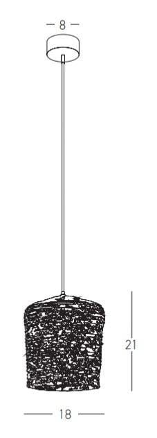 Suspension Suspension Zambelis BAMBOU réf 22167 diamètre 18 cm Zambelis Lumisign