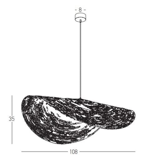 Suspension Suspension Zambelis BAMBOU réf 22169 diamètre 108 cm Zambelis Lumisign