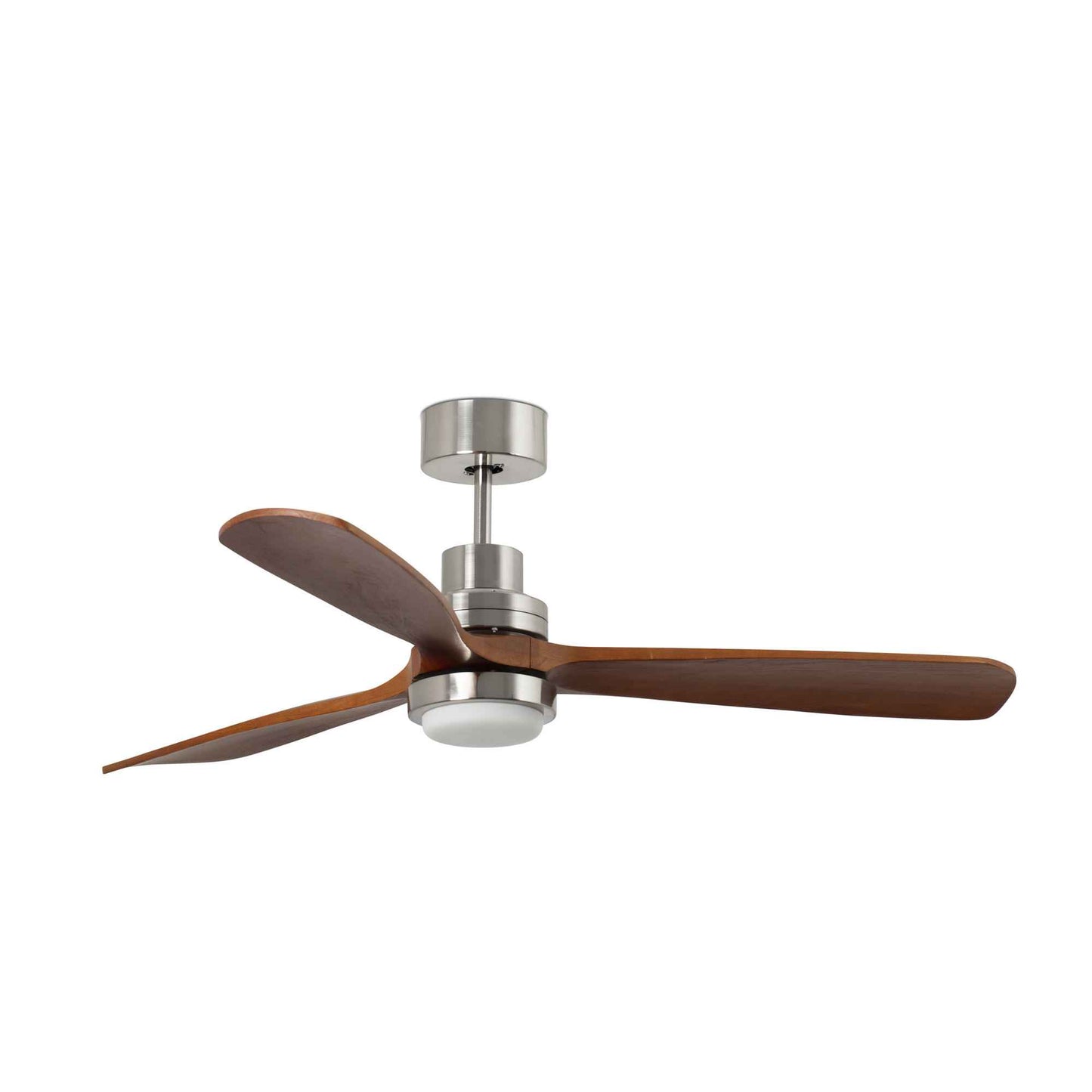 Ventilateur de plafond LANTAU-G noyer massif avec luminaire