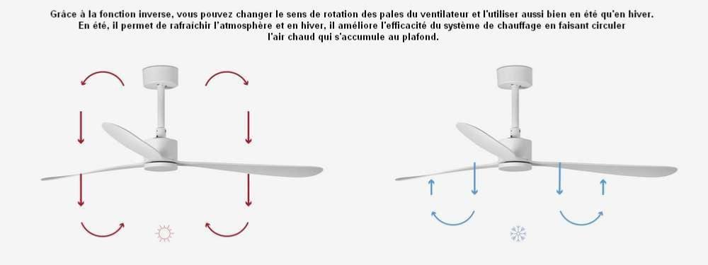 ventilateur de plafond Ventilateur de plafond AMELIA blanc sans lampe Faro Lumisign