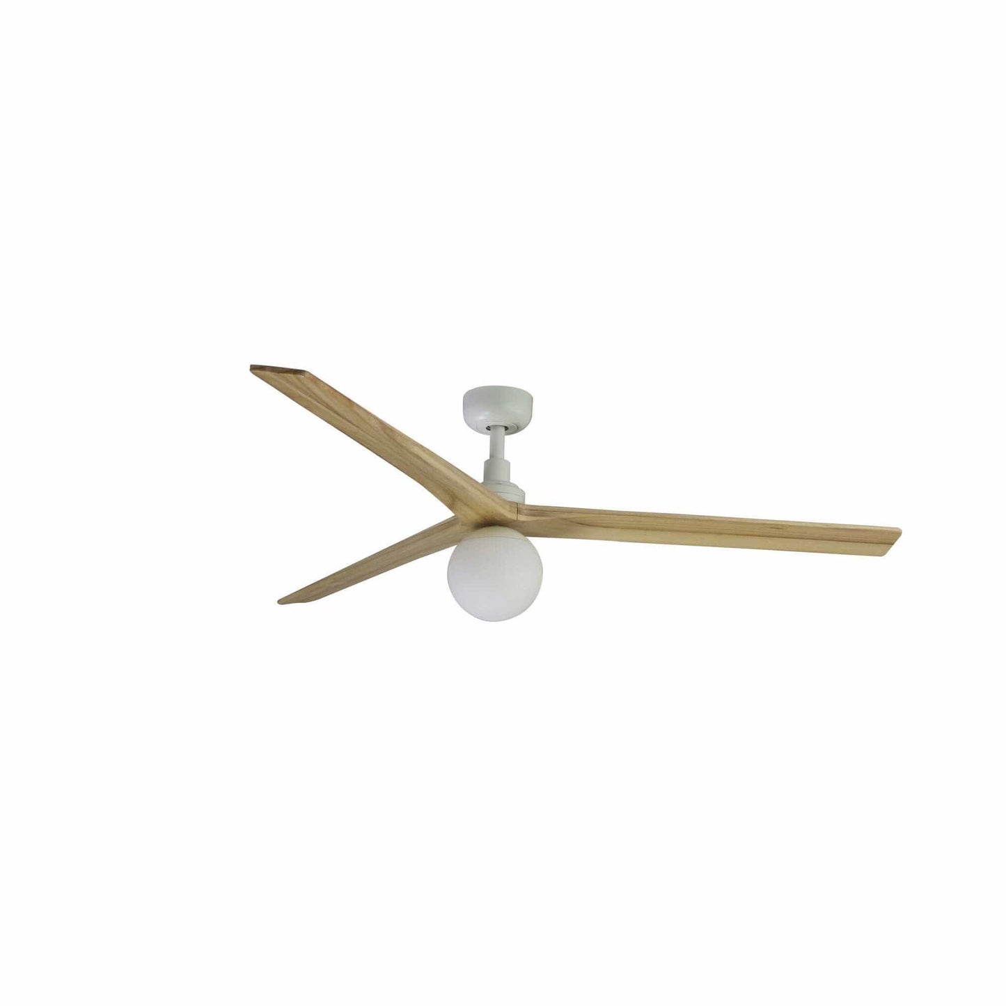 ventilateur de plafond Ventilateur de plafond avec lampe KLIM-L Ø 1500 mm blanc pales chêne clair Faro Lumisign