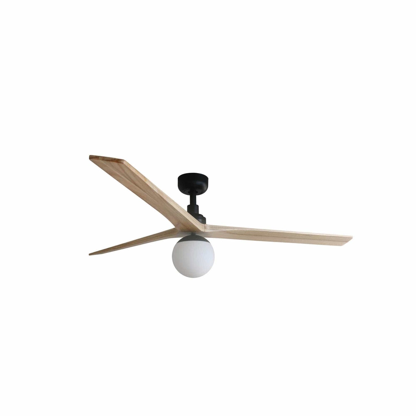 ventilateur de plafond Ventilateur de plafond avec lampe KLIM-L Ø 1500 mm noir pales chêne clair Faro Lumisign