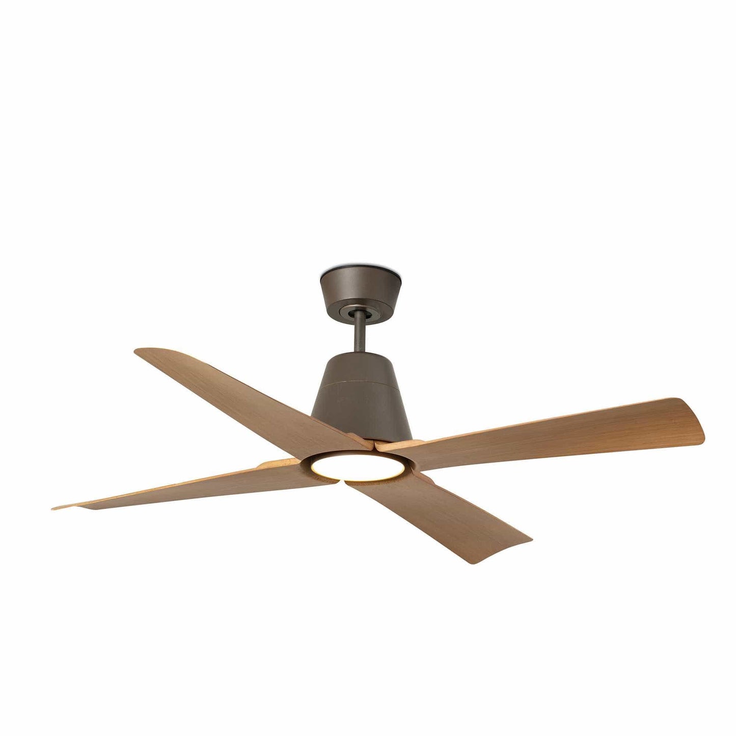 ventilateur de plafond Ventilateur de plafond avec lampe TYPHOON-M marron/bois Faro Lumisign