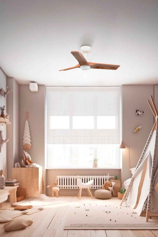 Ventilateur de plafond avec luminaire HEYWOOD-S blanc