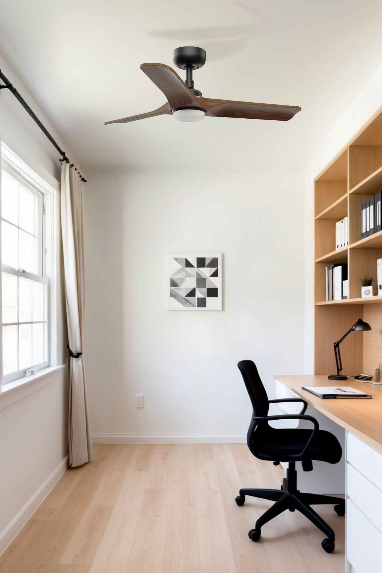 Ventilateur de plafond avec luminaire HEYWOOD-S noir