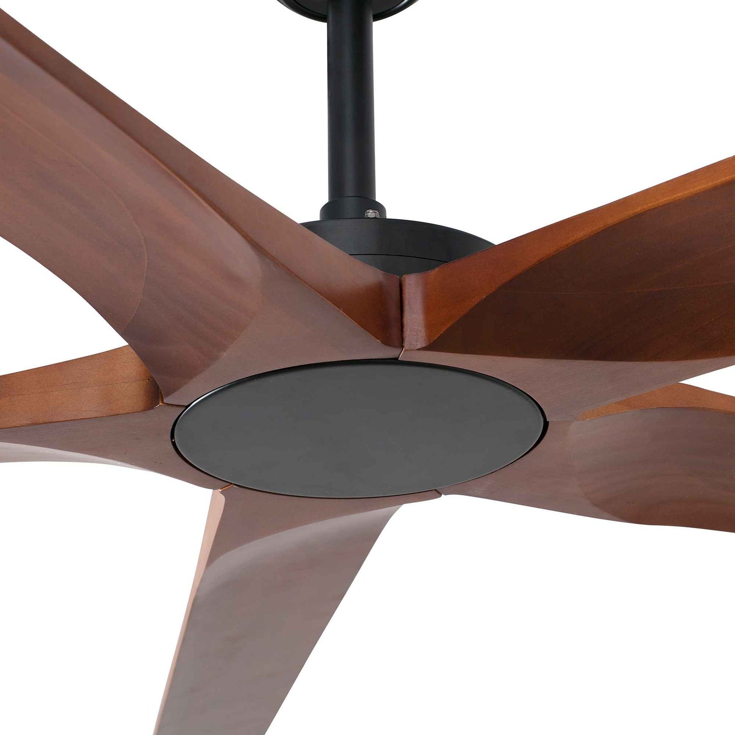 Ventilateur de plafond BIGWOOD XXL noir pales noyer