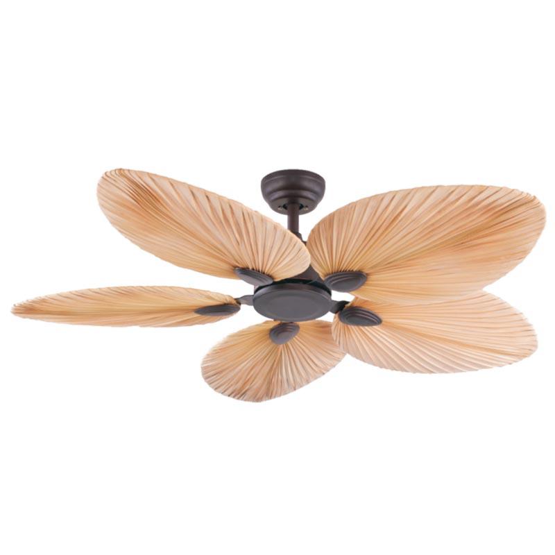 ventilateur de plafond Ventilateur de plafond Colonial feuilles de palmier naturelles Zambelis Lumisign